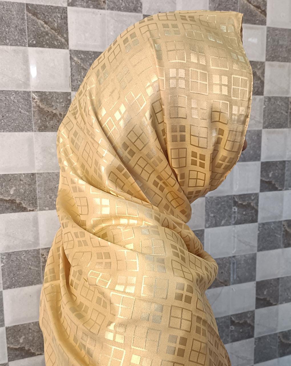 GOLDEN SATIN PRINTED HIAB