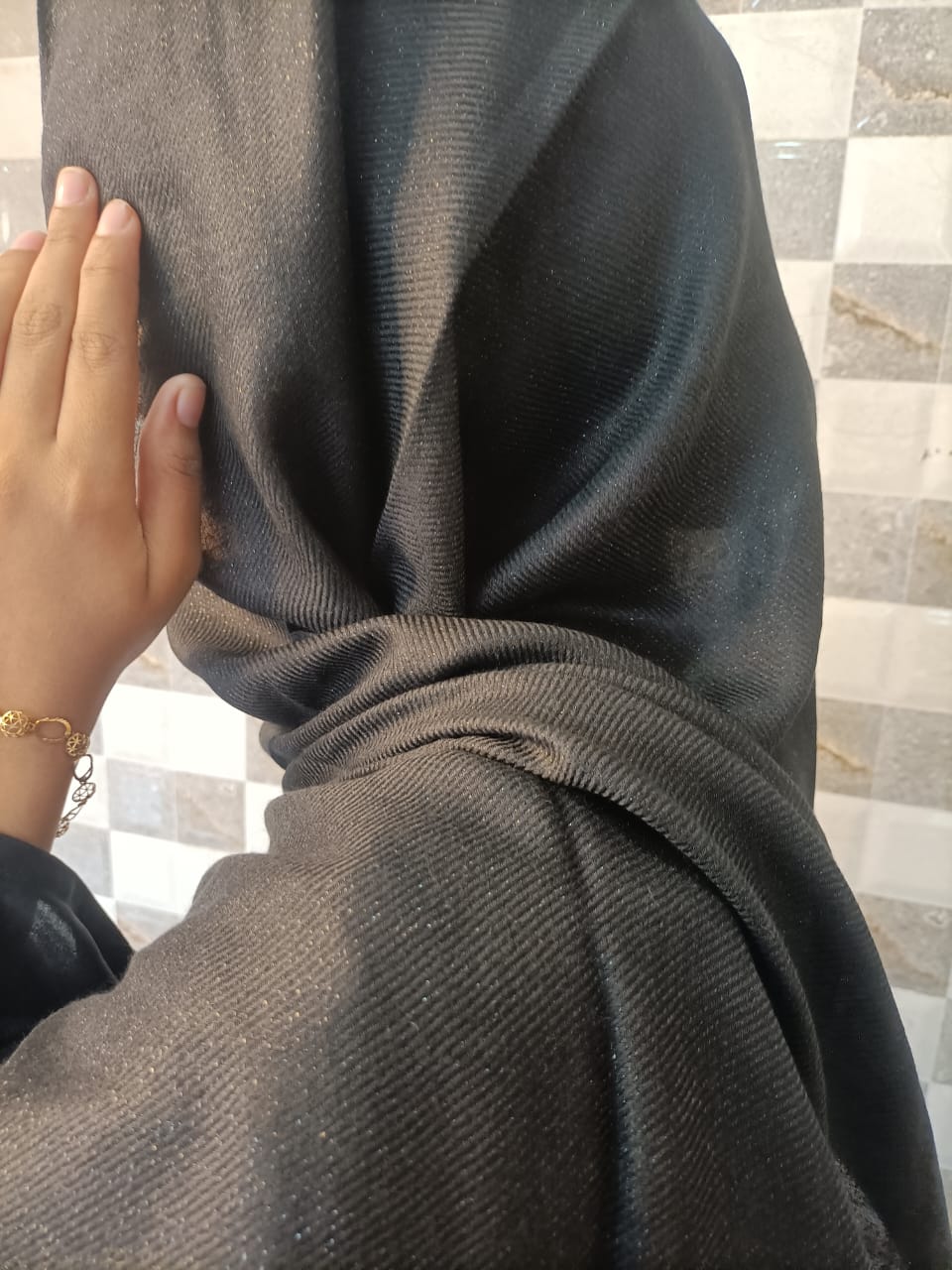 BLACK MARIAM SHIMMER HIJAB
