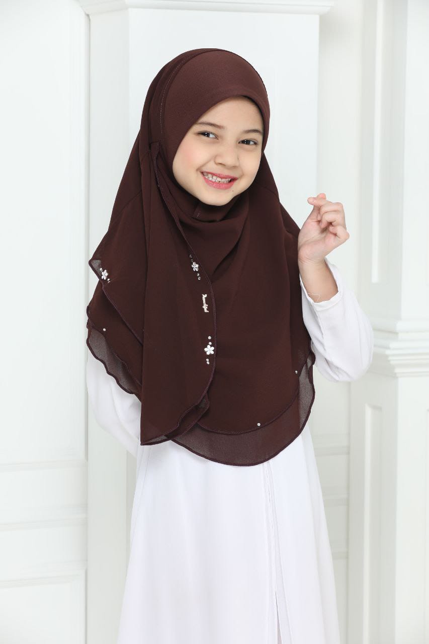 NYLA KIDS SCARF - BROWN
