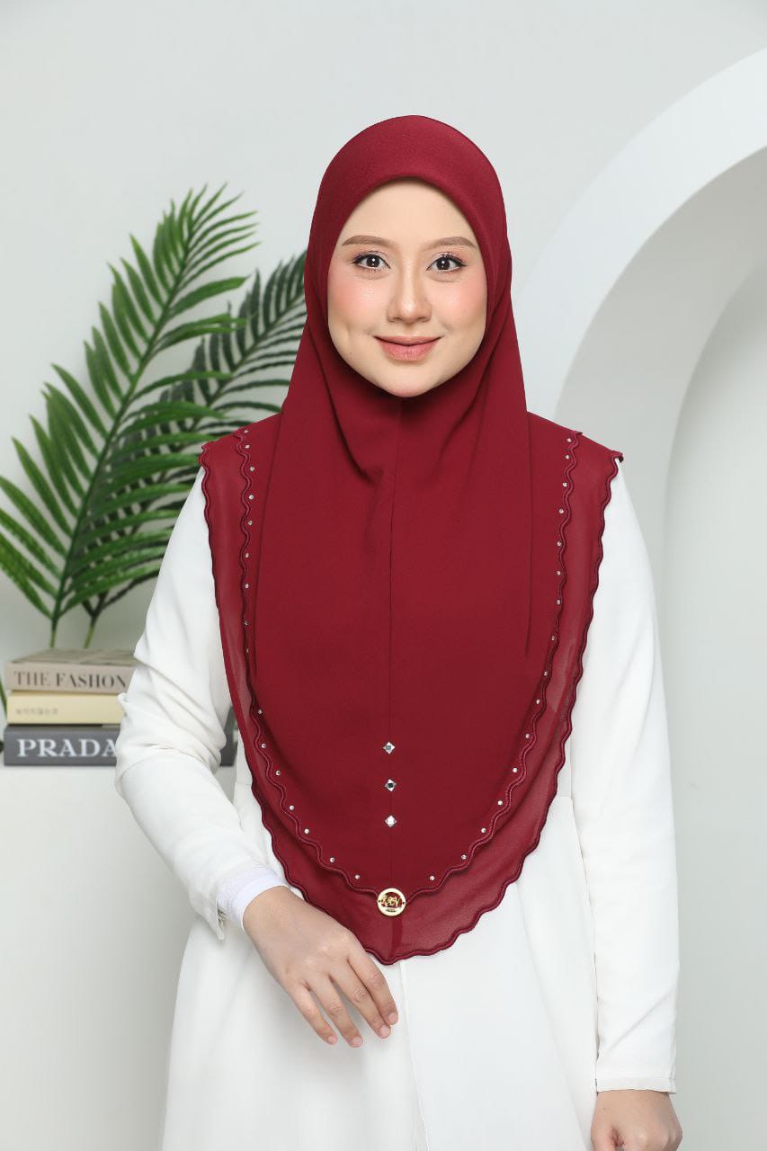 MAROON AYZAL SCARF