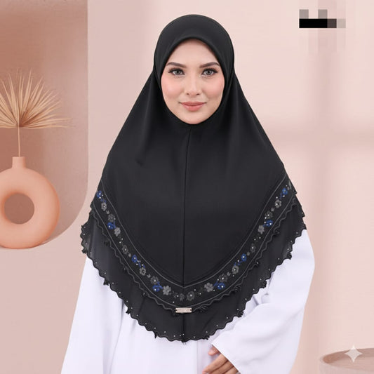 BLACK LINA SCARF
