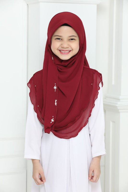 NYLA KIDS SCARF - MAROON