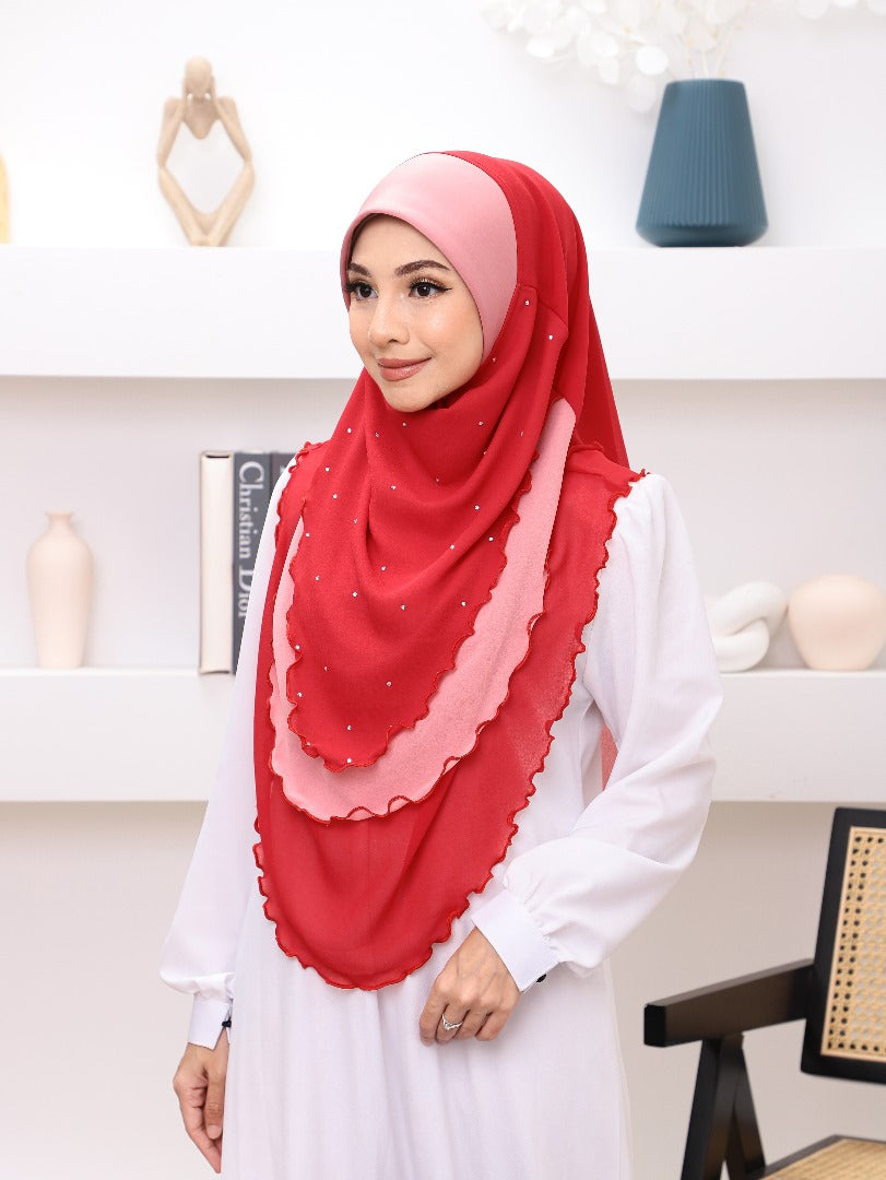 RED AINA SCARF