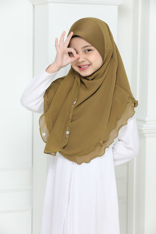 NYLA KIDS SCARF - OLIVE