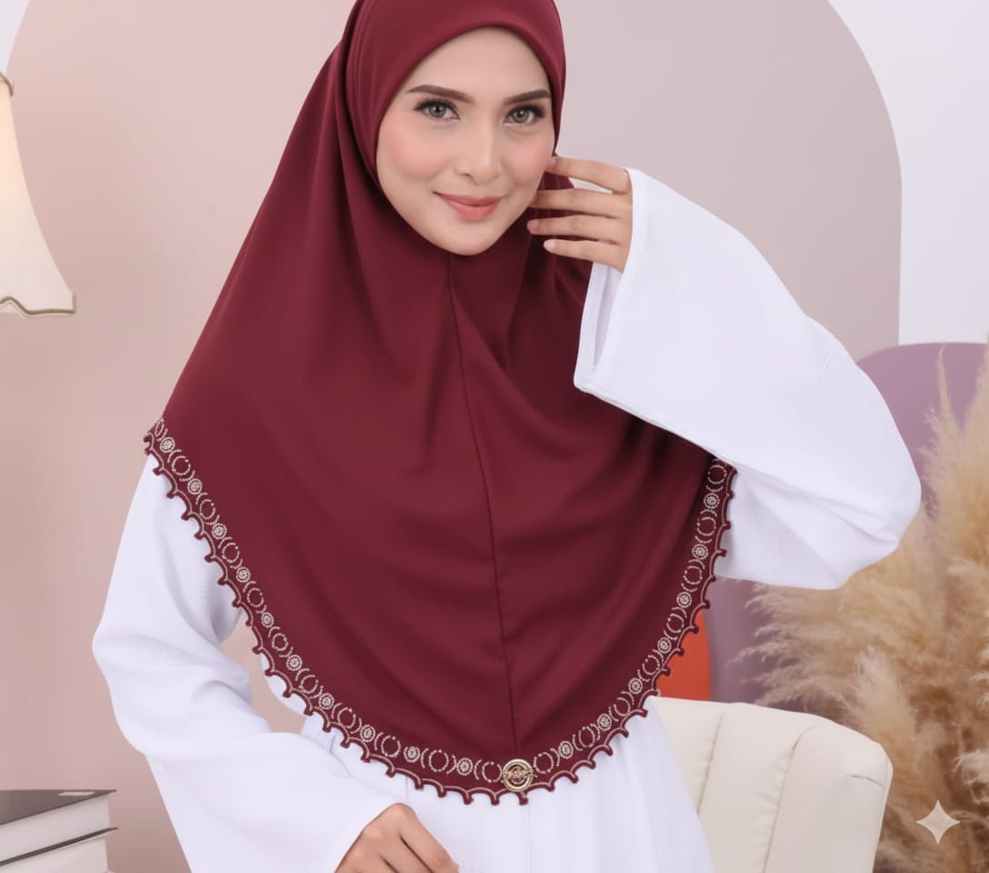 MAROON MAVISHA LUXE SCARF