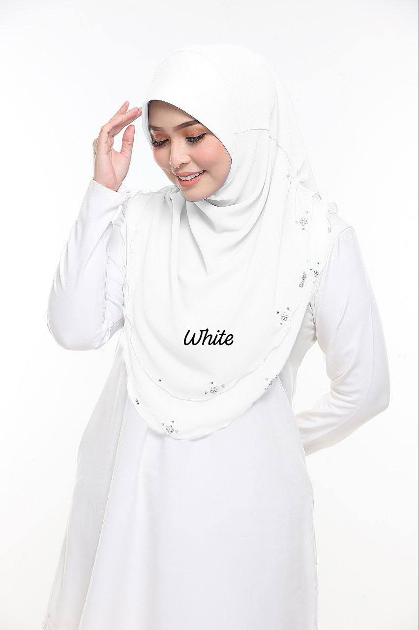 WHITE MAISHA SCARF