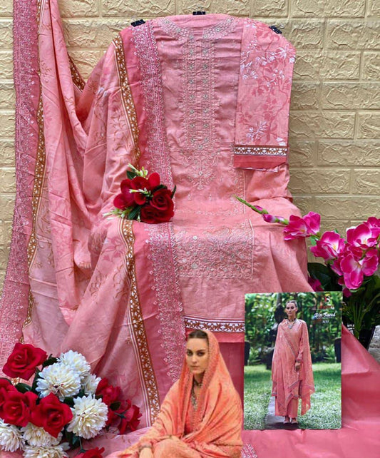PINK EMBRIODERY SUIT