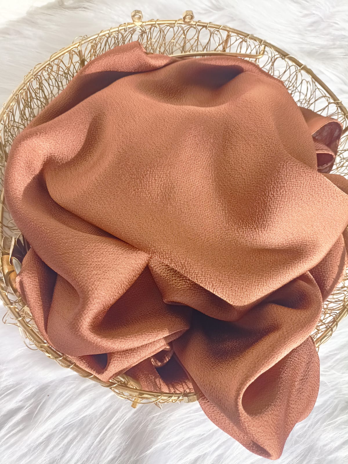 CHIKKU BUBBLE SATIN HIJAB