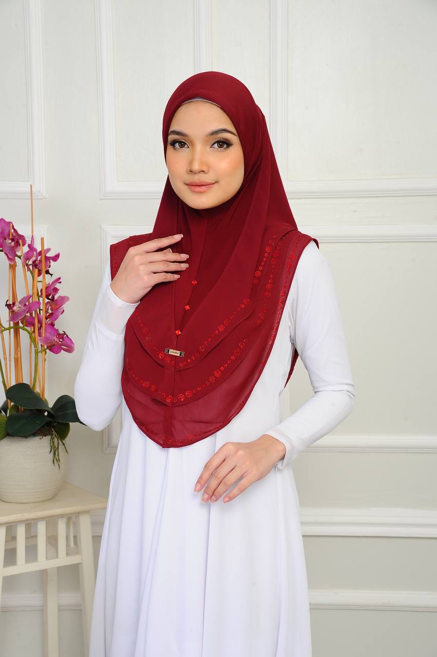 MAROON EIRA LUXE SCARF