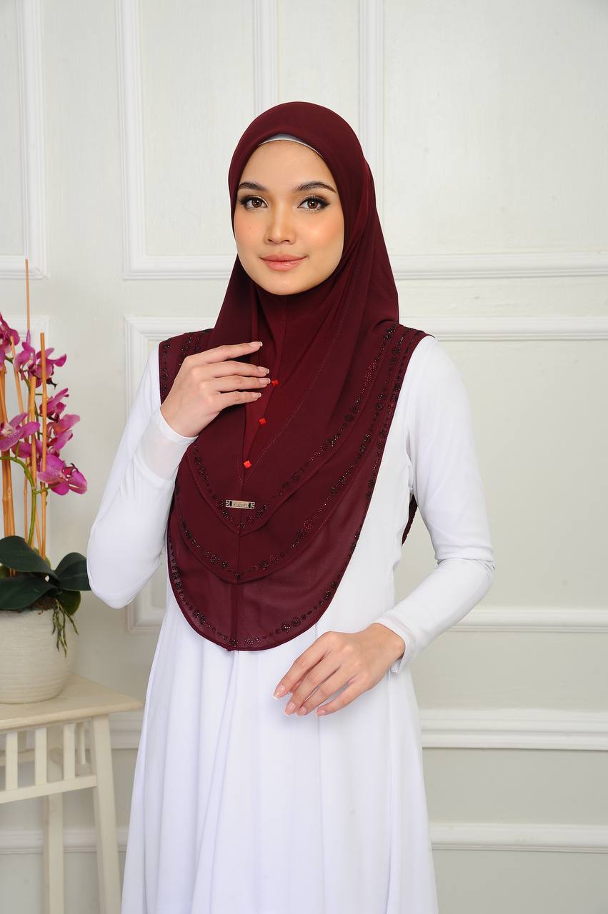 MAROON EIRA LUXE SCARF