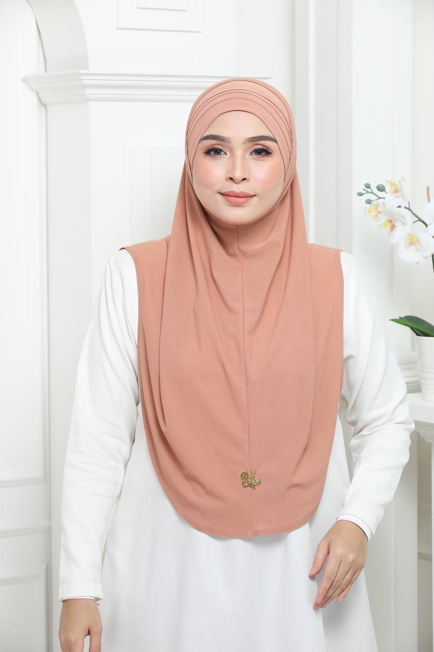 PEACH RANIA CAP&SCARF