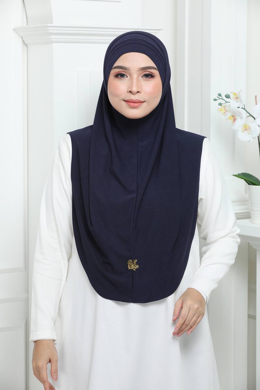 NAVY RANIA CAP&SCARF