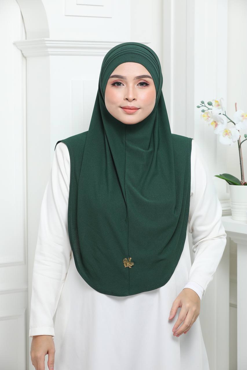 GREEN RANIA CAP&SCARF