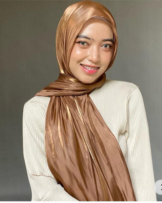 GOLDEN ORGANZA HIJAB