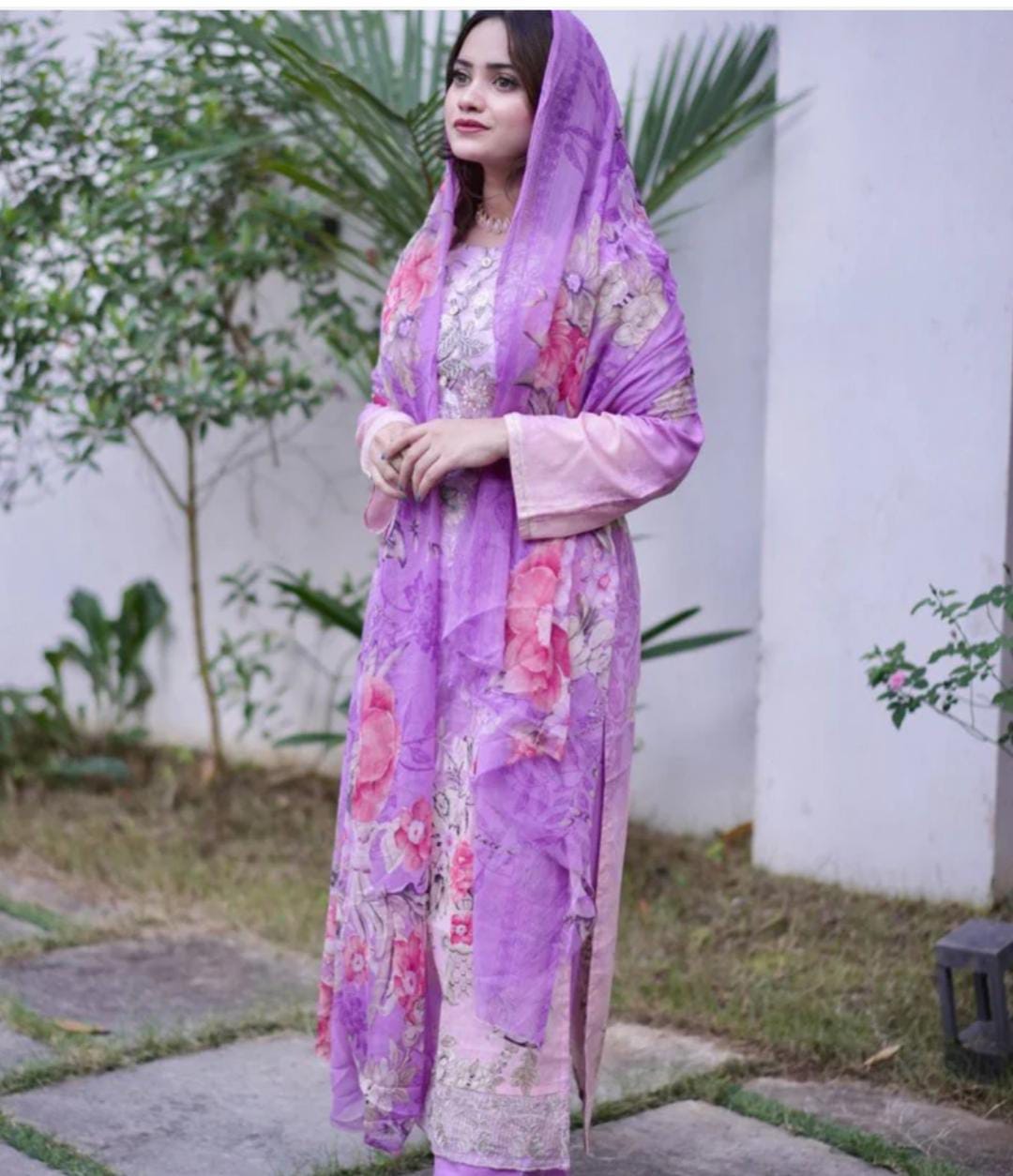 HARSHA PURPLE LAWN SUIT