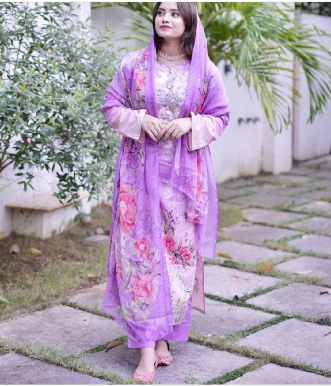 HARSHA PURPLE LAWN SUIT