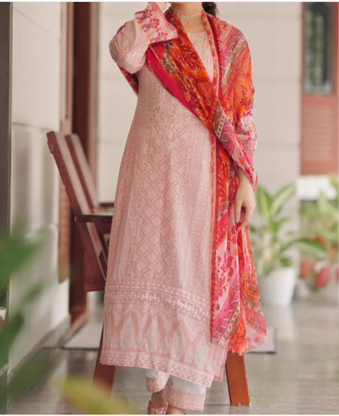 HARSH PEACH COTTON SUIT