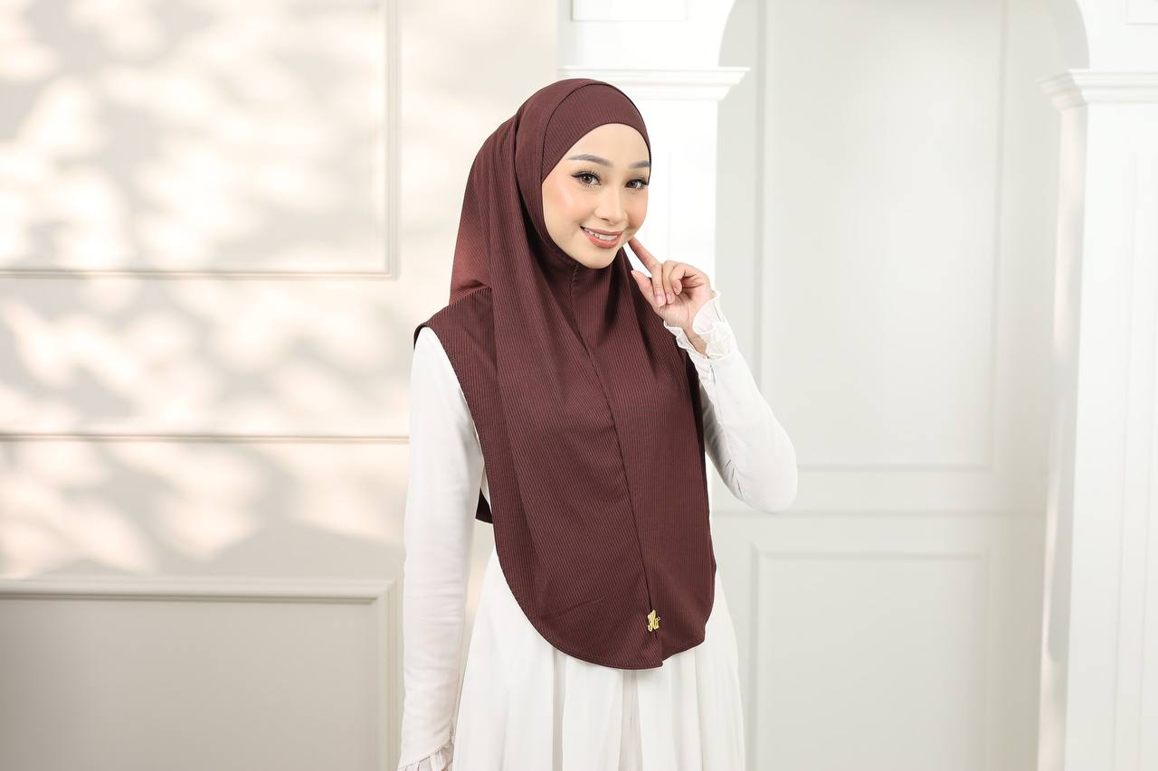 BROWN NORA SCARF & CAP SET