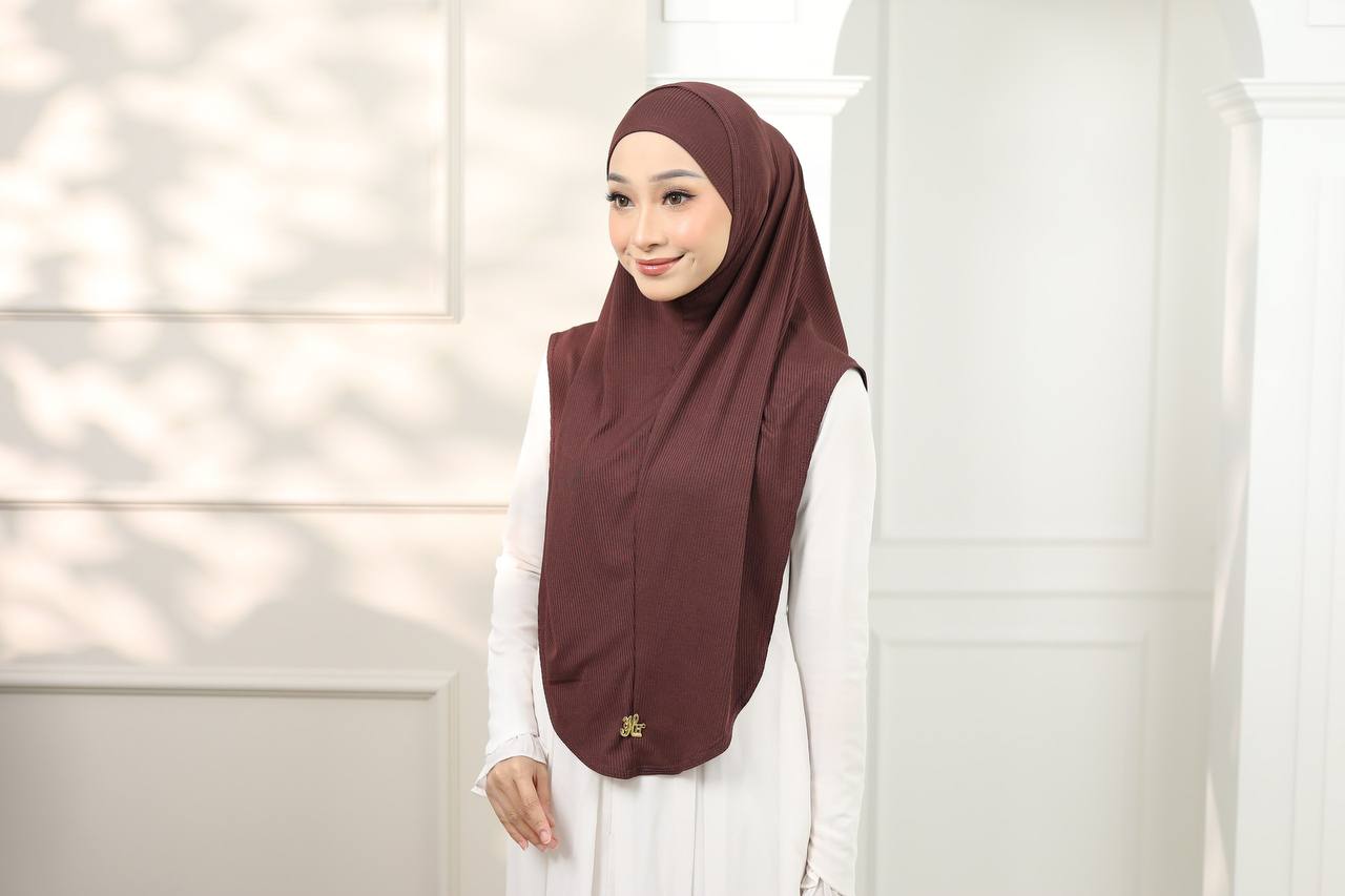 BROWN NORA SCARF & CAP SET