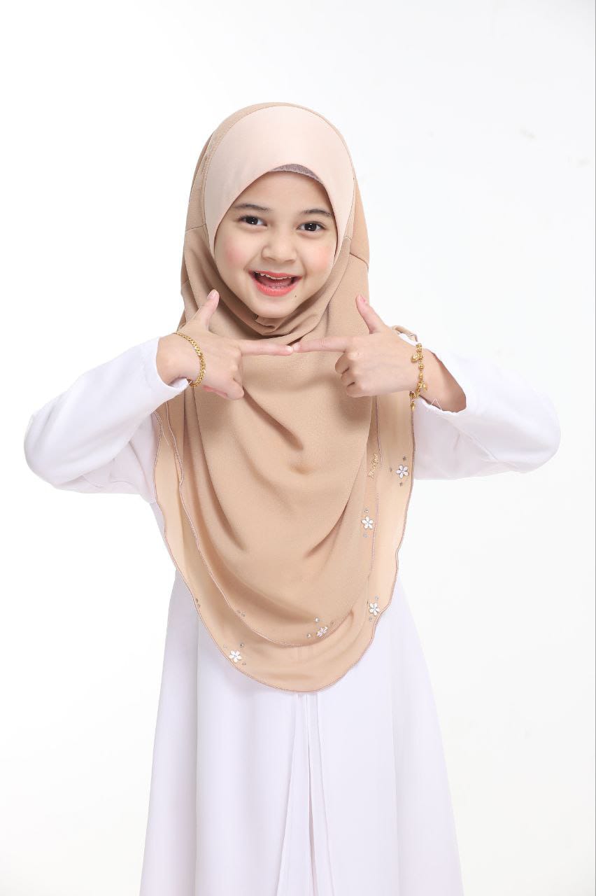 CREAM MAISHA KIDS SCARF