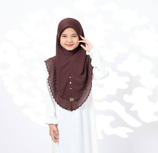 BROWN ZAHRA KIDS SCARF