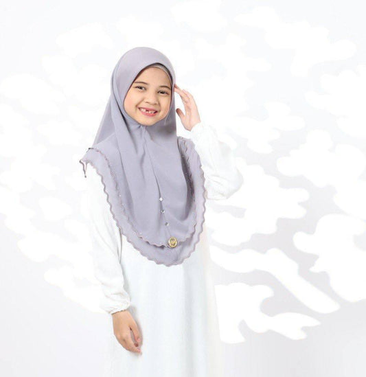 L GREY ZAHRA KIDS SCARF