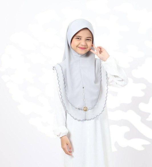 GREY ZAHRA KIDS SCARF