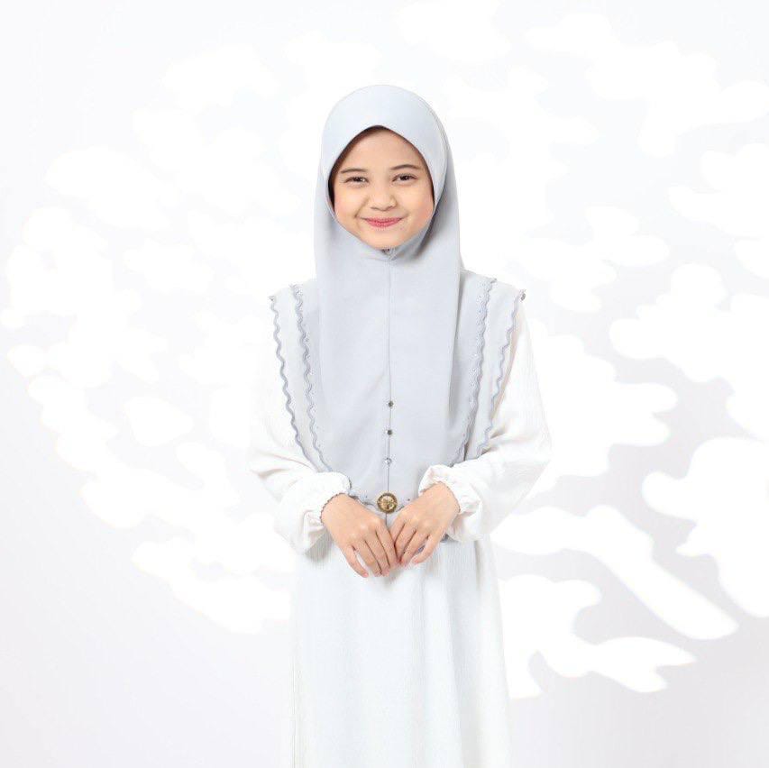 GREY ZAHRA KIDS SCARF