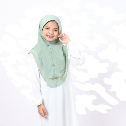 GREEN ZAHRA KIDS SCARF