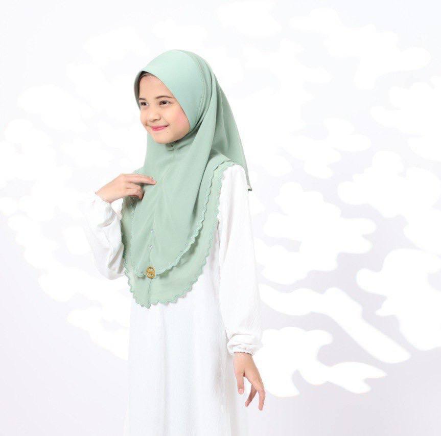 GREEN ZAHRA KIDS SCARF