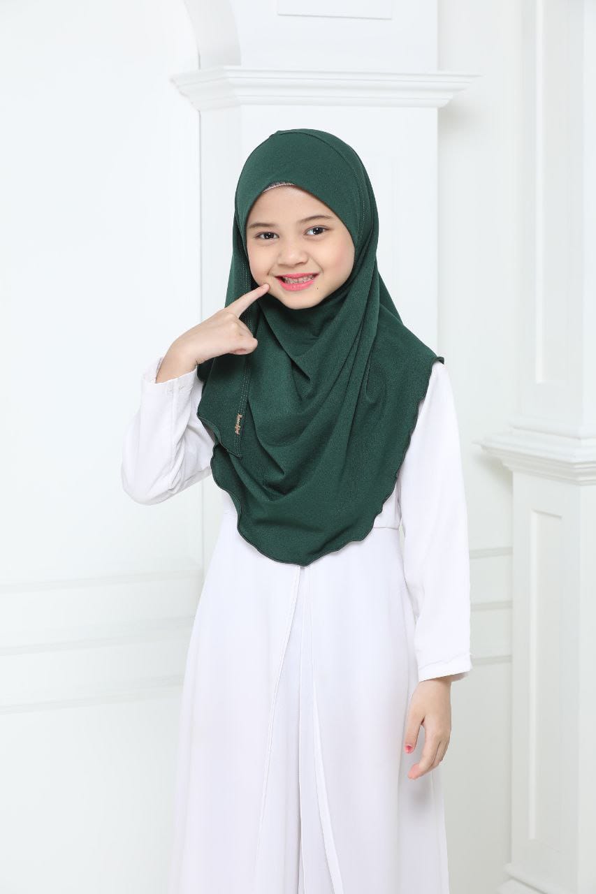 GREEN AYCA KIDS SCARF