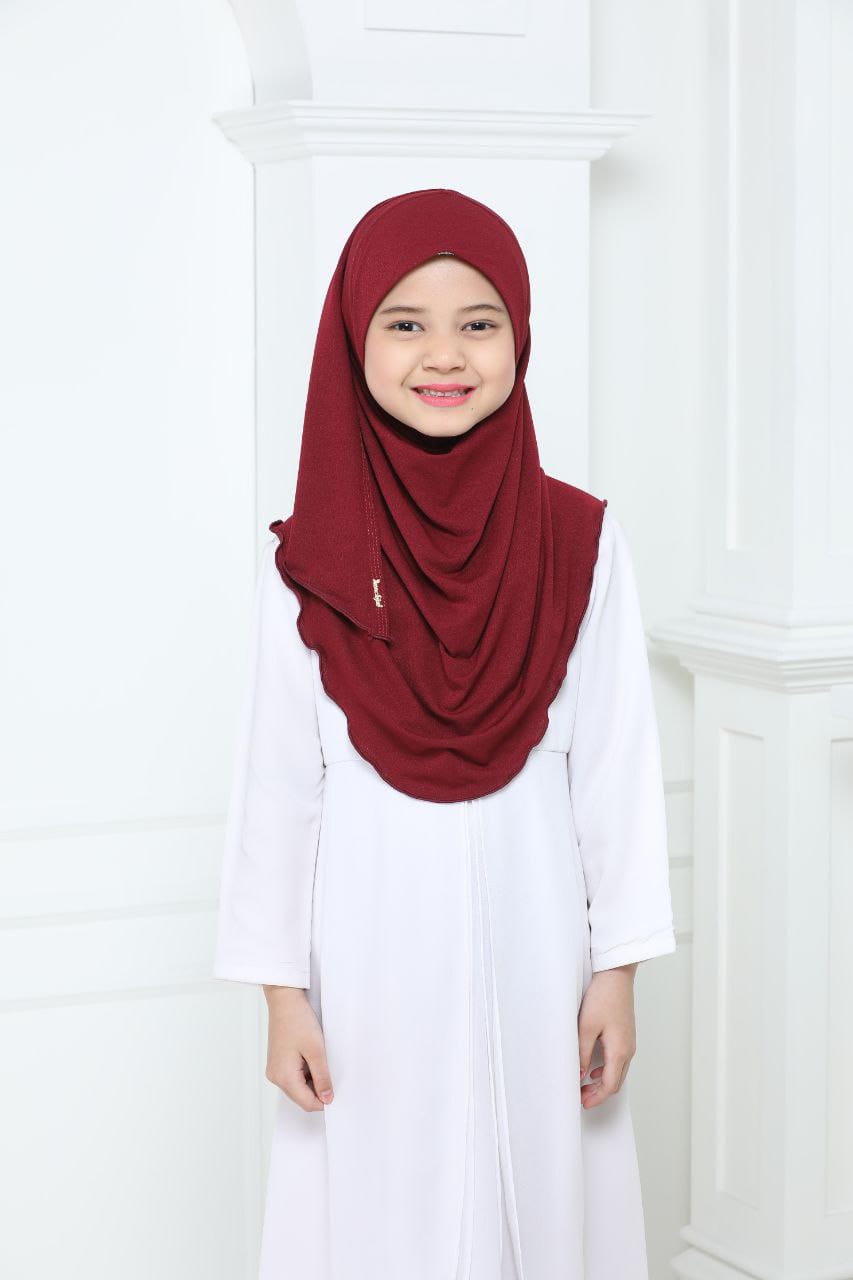 MAROON AYCA KIDS SCARF