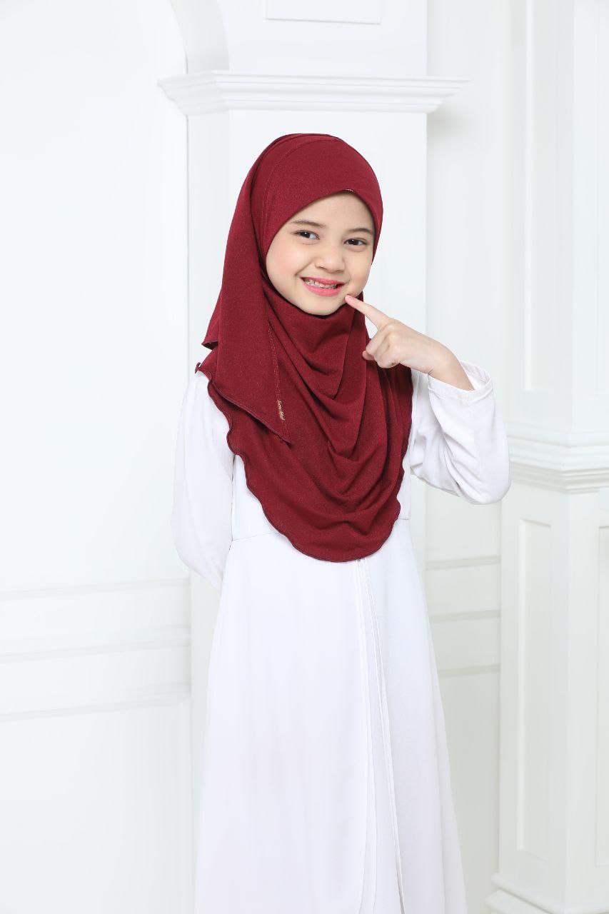 MAROON AYCA KIDS SCARF