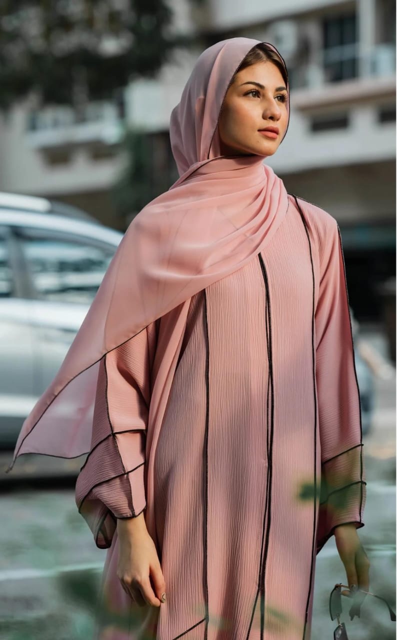 AMIRA PINK CASUAL ABAYA