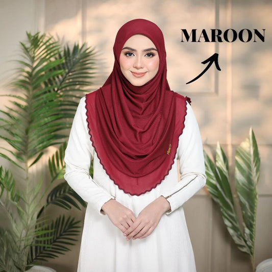 MAROON YUSRA SCARF