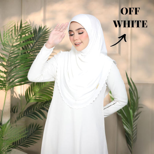 WHITE YUSRA SCARF