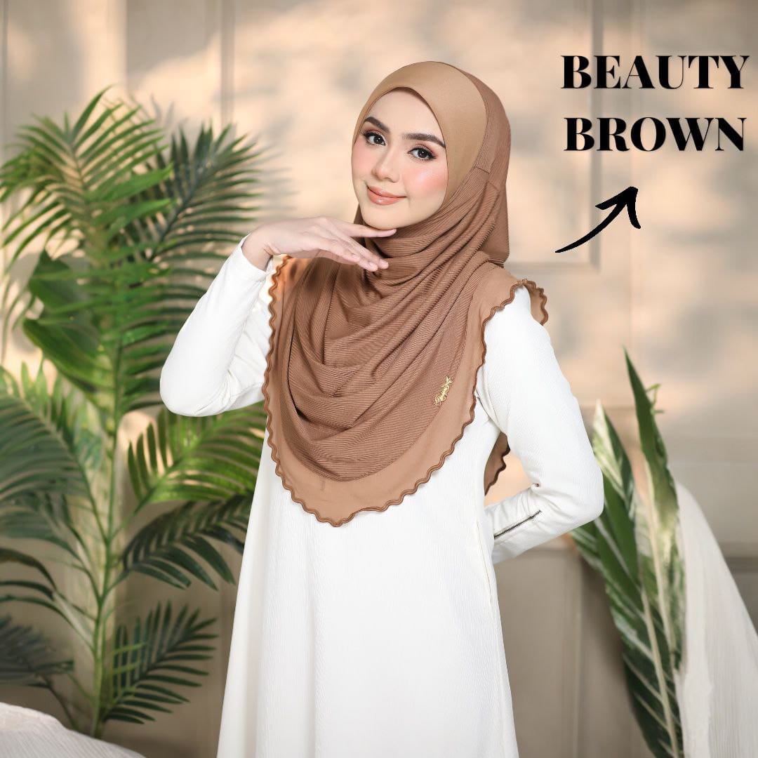 BROWN YUSRA SCARF