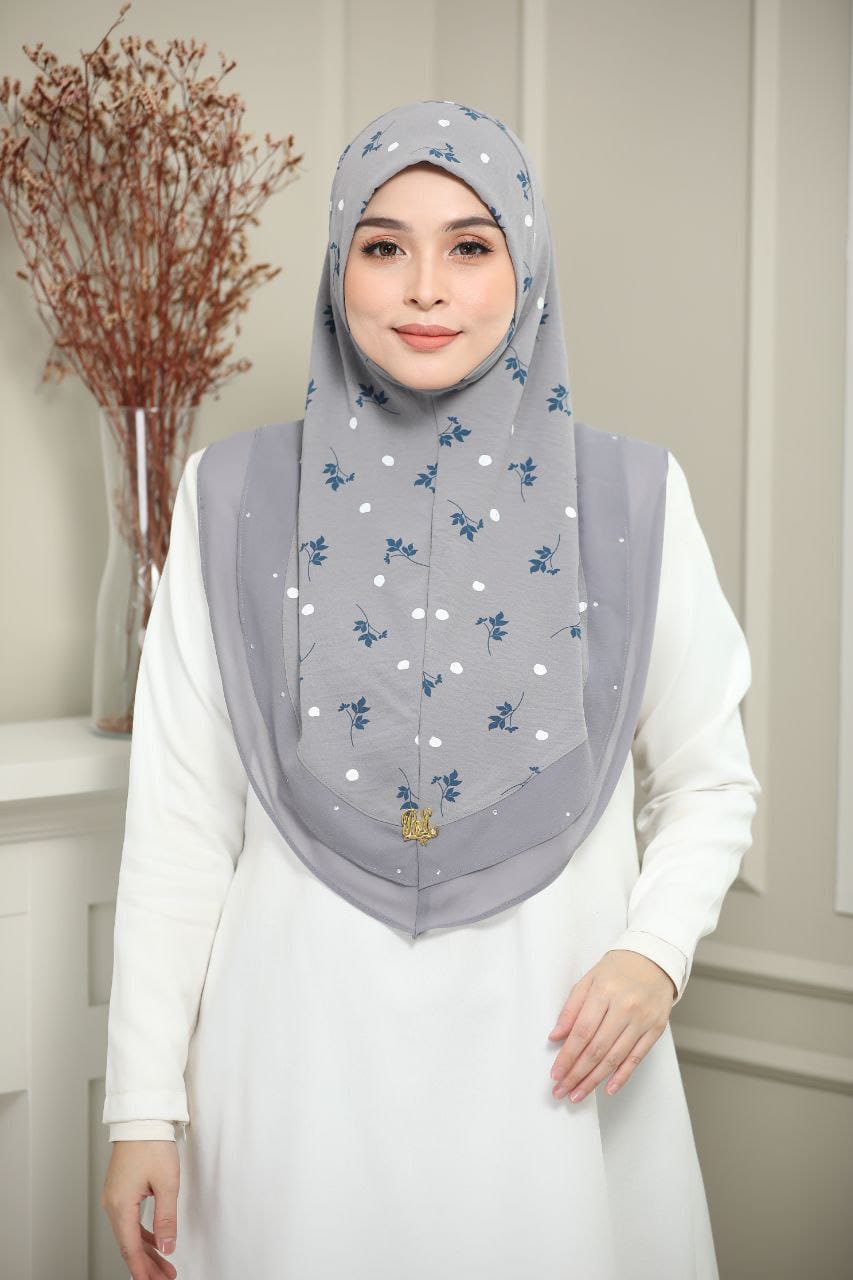 L GREY FIZA SCARF