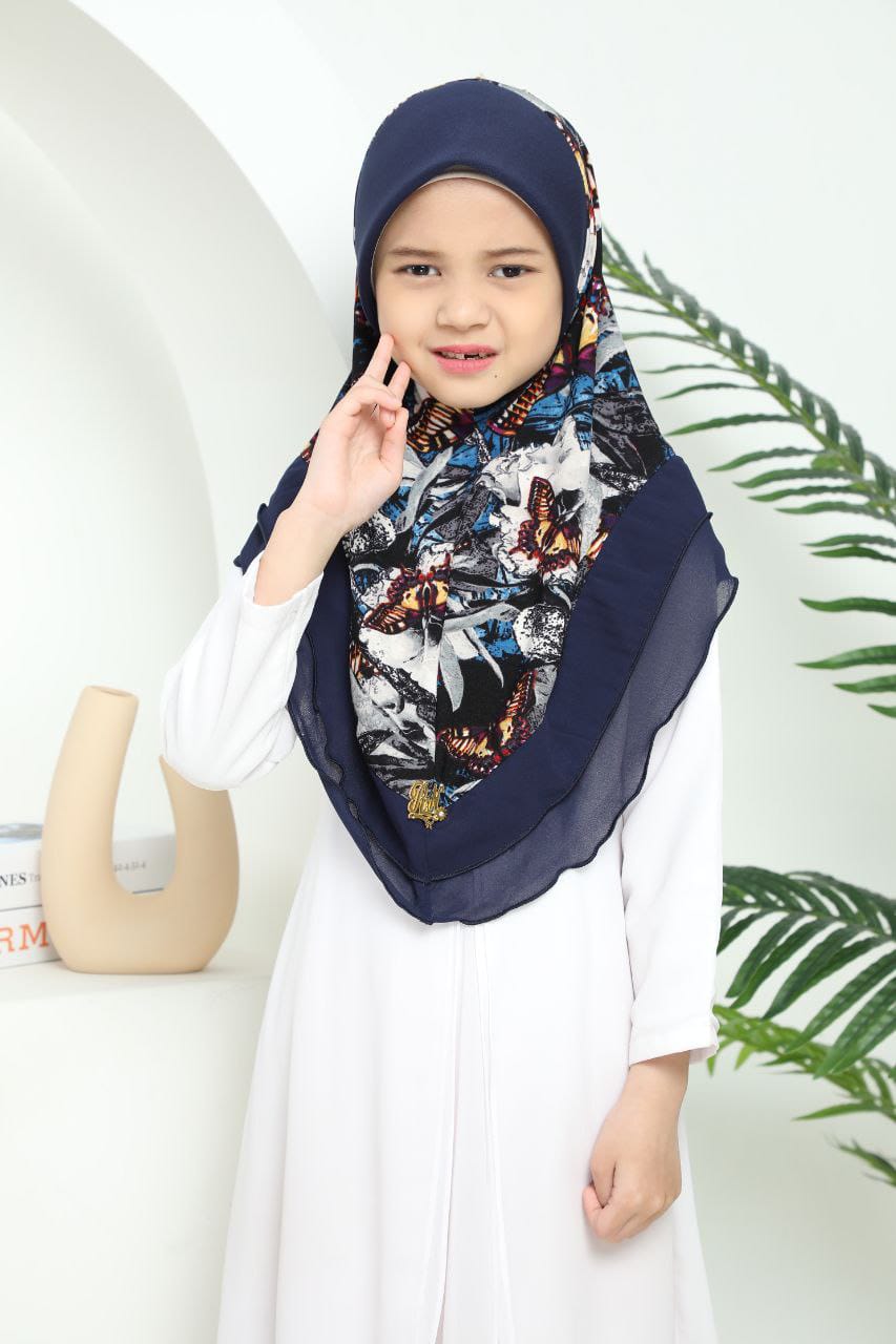 NAVY ALINA KIDS SCARF