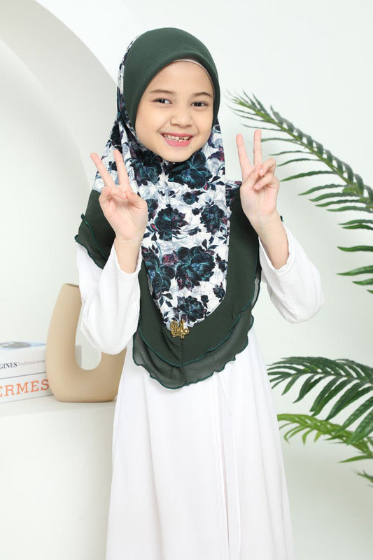GREEN ALINA KIDS SCARF