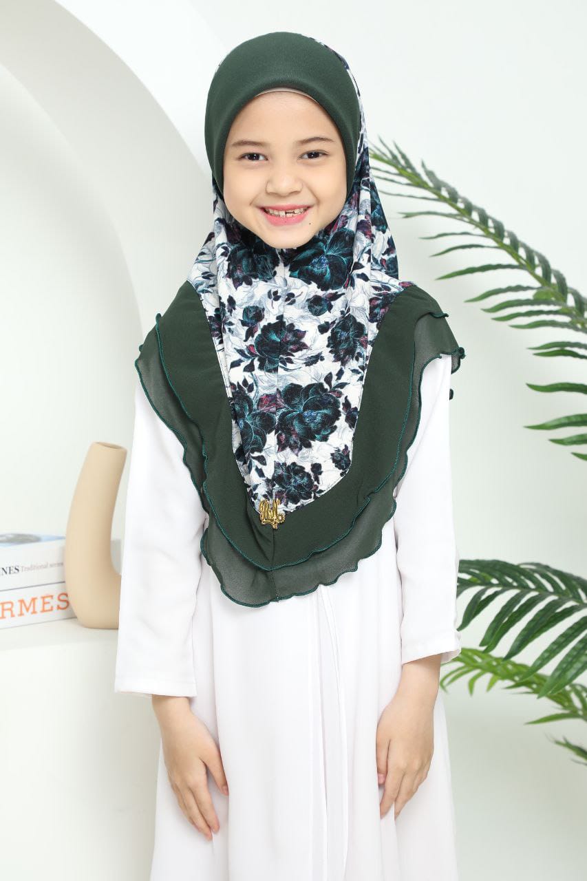 GREEN ALINA KIDS SCARF