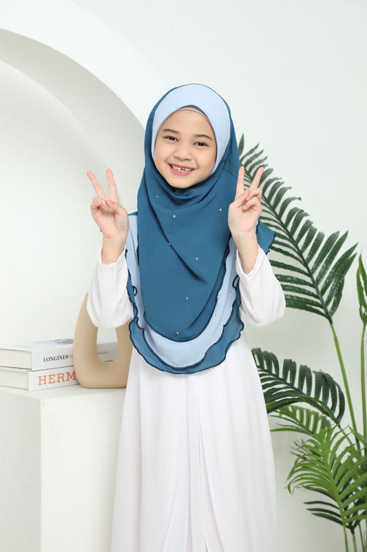 TEAL MAHNOOR KIDS SCARF