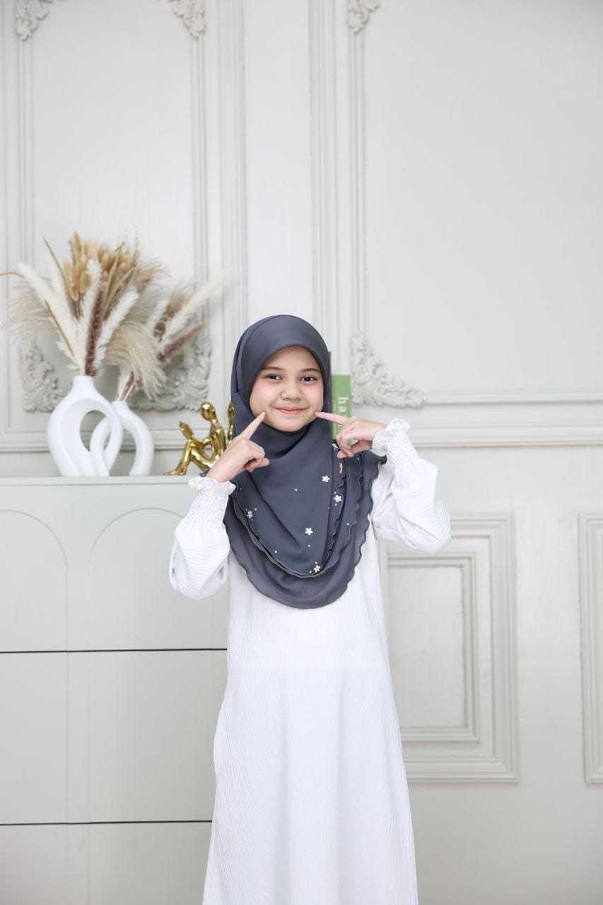 GREY AIDA KIDS SCARF
