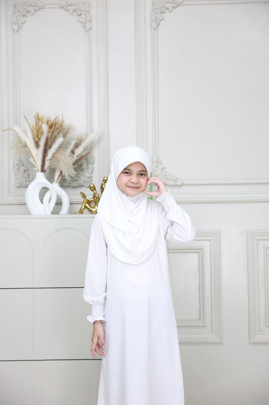 WHITE ZOHAL KIDS SCARF