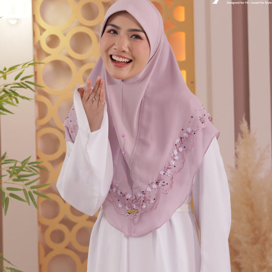 B PINK NUHA EMBRIODERY SCARF