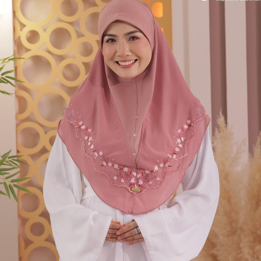 PINK NUHA EMBRIODERY SCARF