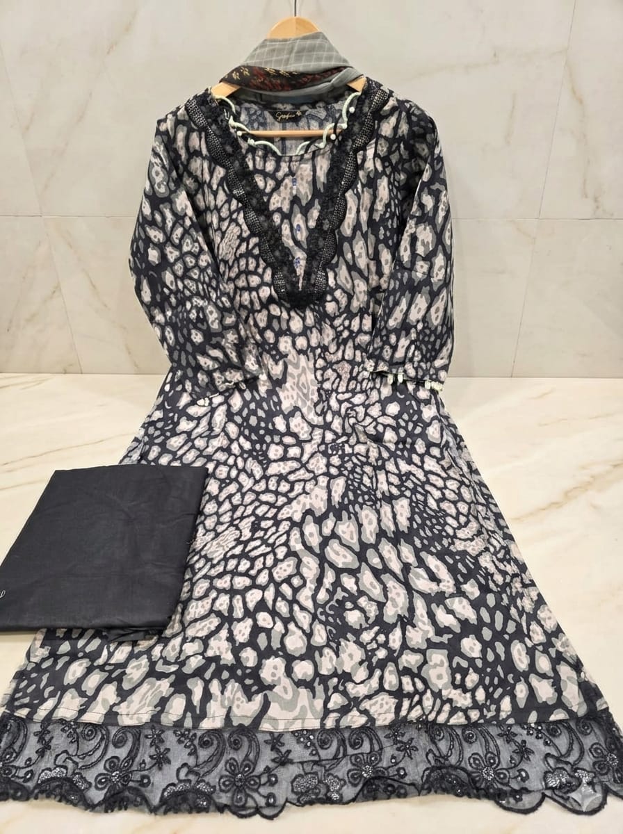 BLACK COTTON SUIT