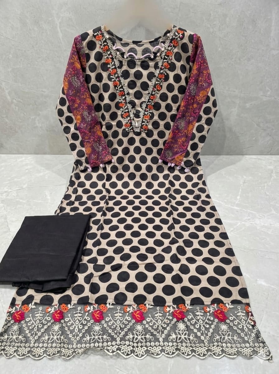 BLACK COTTON SUIT