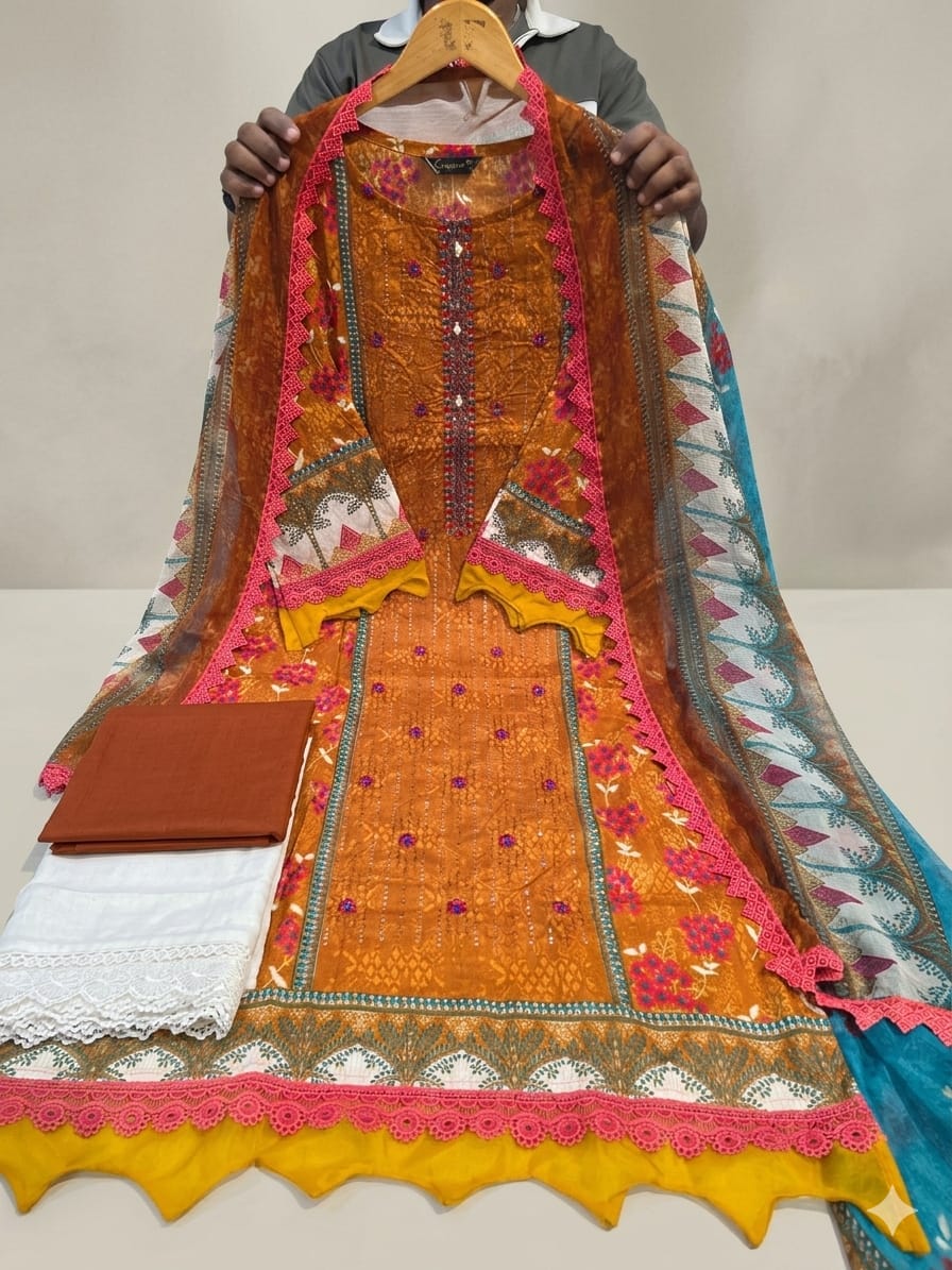 MUSTARD COTTON SUIT