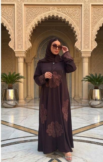 BROWN LAYAN HANDWORK ABAYA